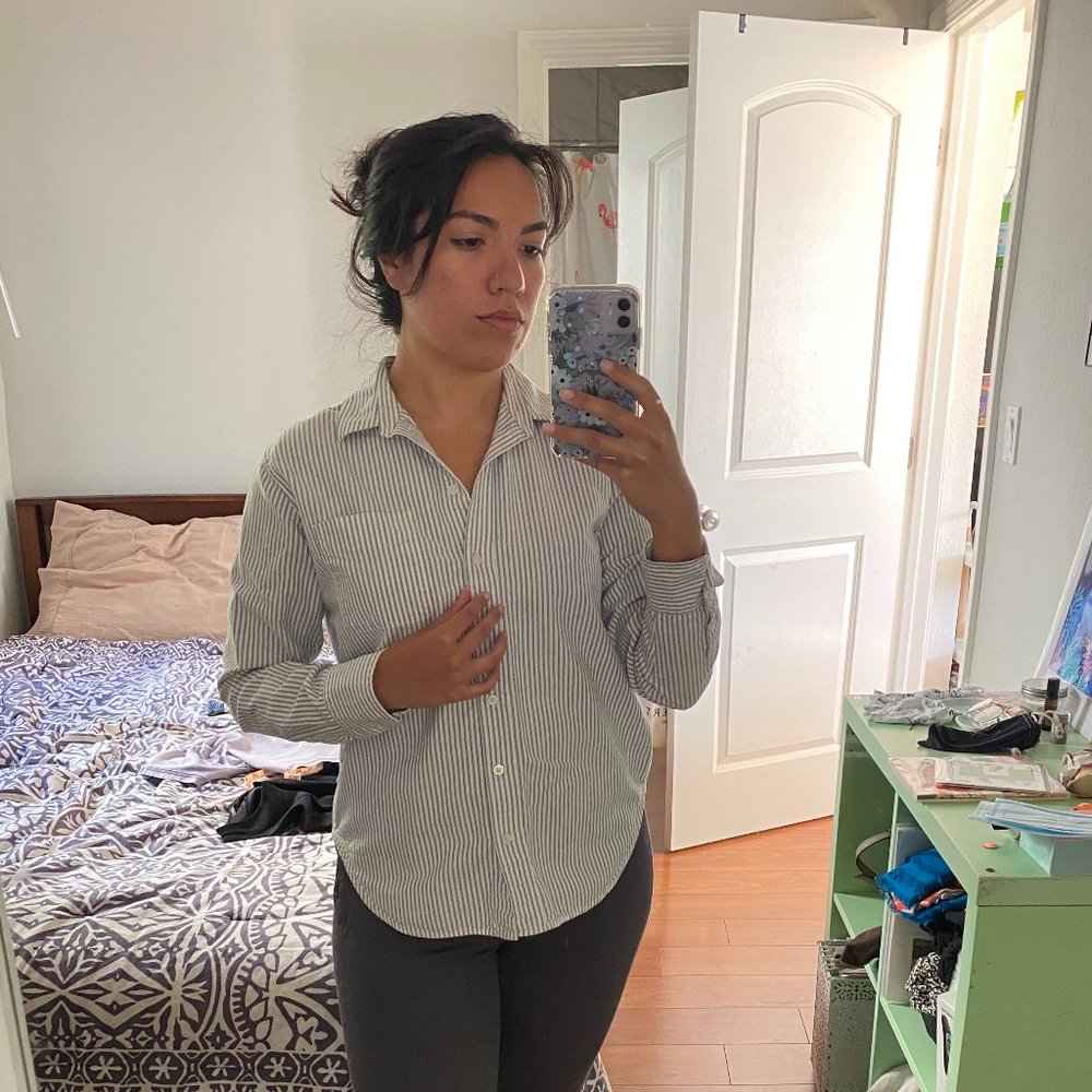Everlane Button Down Japanese Oxford Shirt Size 2